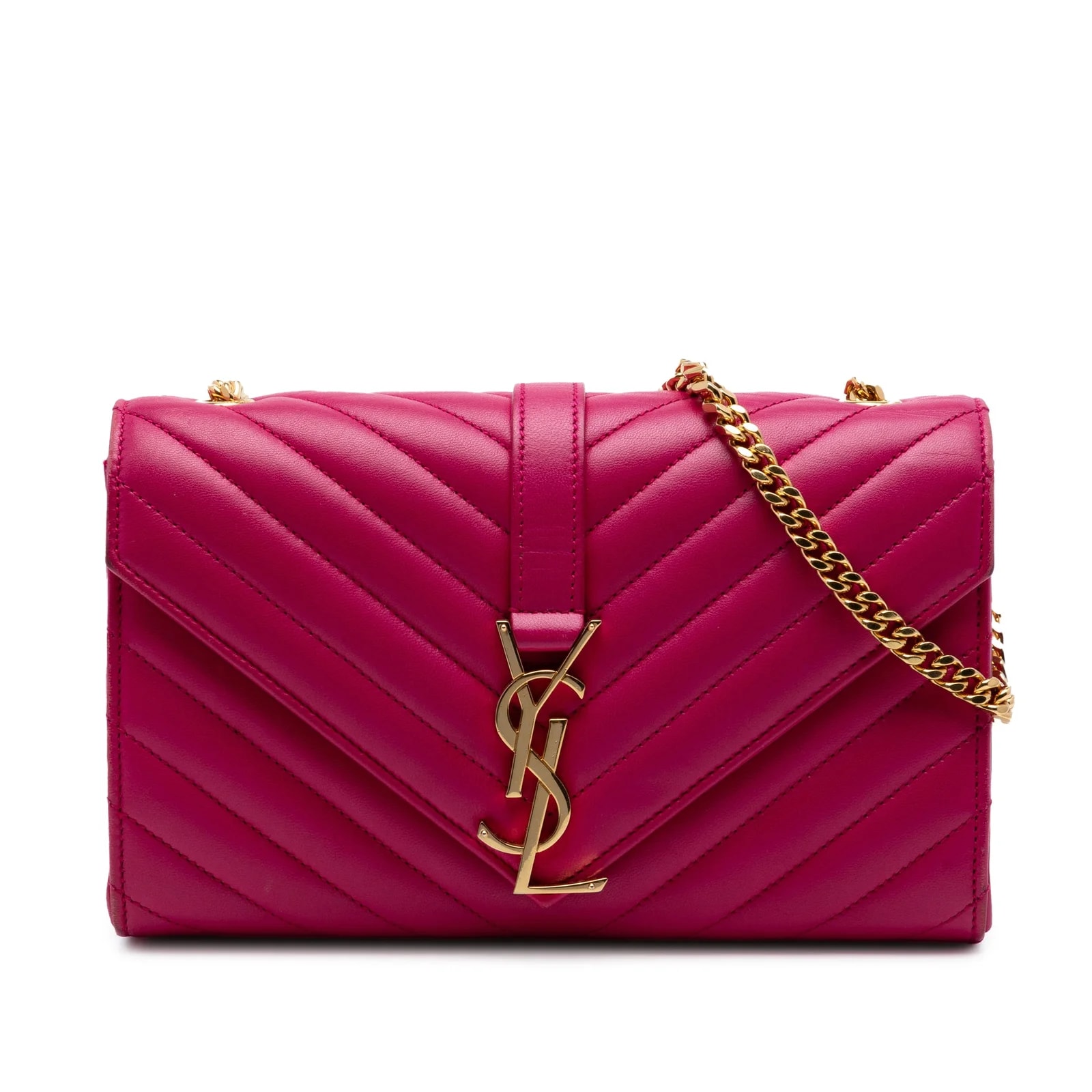 Saint Laurent — Small Chevron Envelope — Handbag — resale