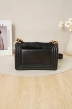 Chanel Boy Small Mink Fur & Flap With Aged Hardware 4