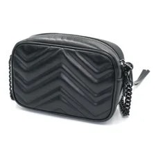 Gucci GG Marmont Camera Chevron Quilted Chain Double G 2