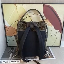 Fendi Drawstring Backpack Dual Crossbody Auth 2