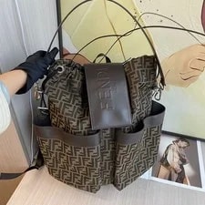 Fendi Drawstring Backpack Dual Crossbody Auth 3