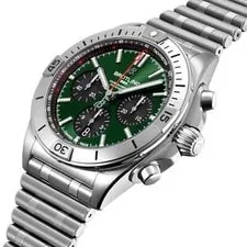 New Breitling Chronomat B01 42MM Green Dial AB0134101L1A1 3