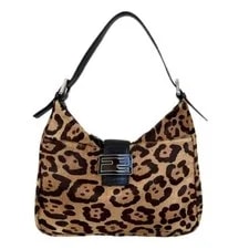 Fendi — Fendi Baguette Pony Hair Leopard With Dust — Handbag — resale