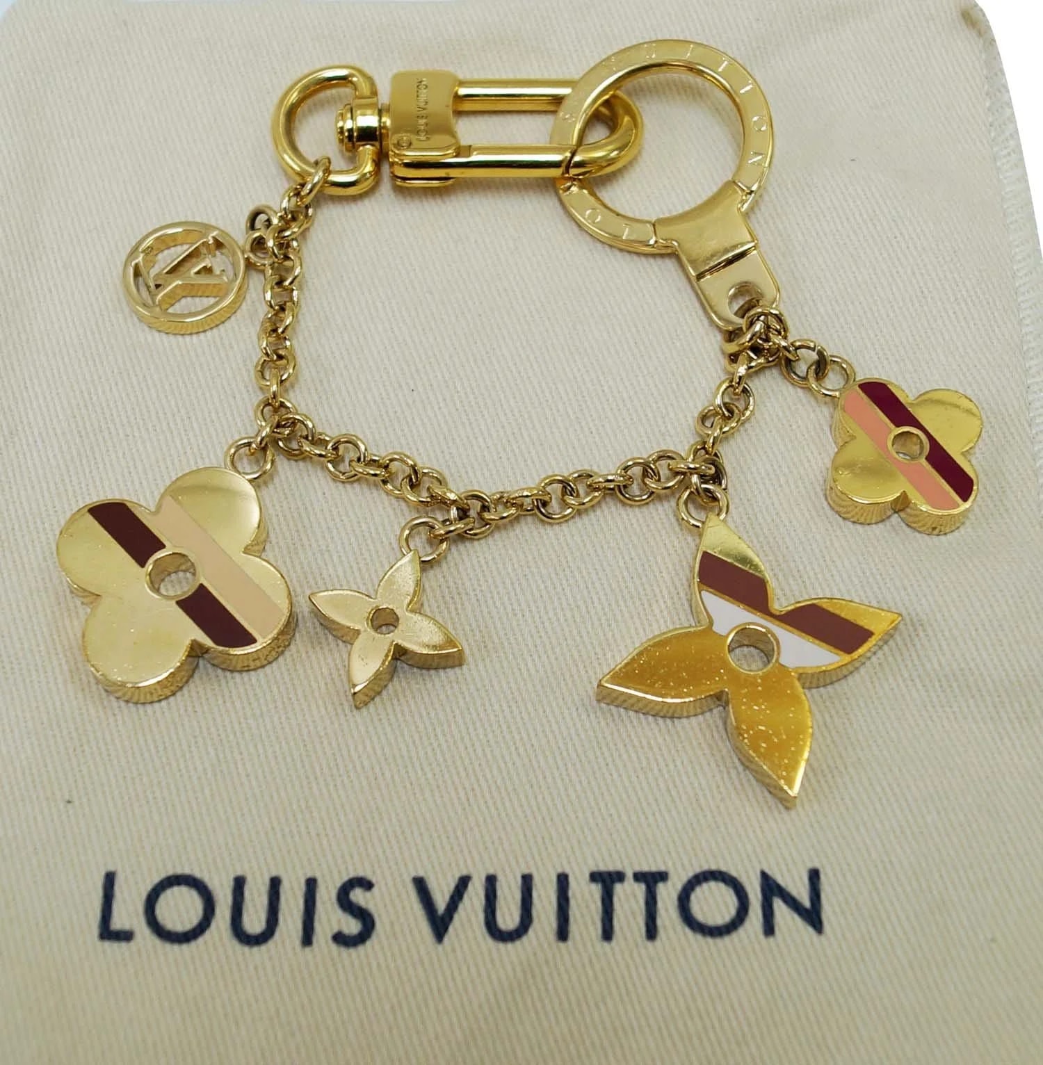 Louis Vuitton Flower Stripes Bag Charm 2
