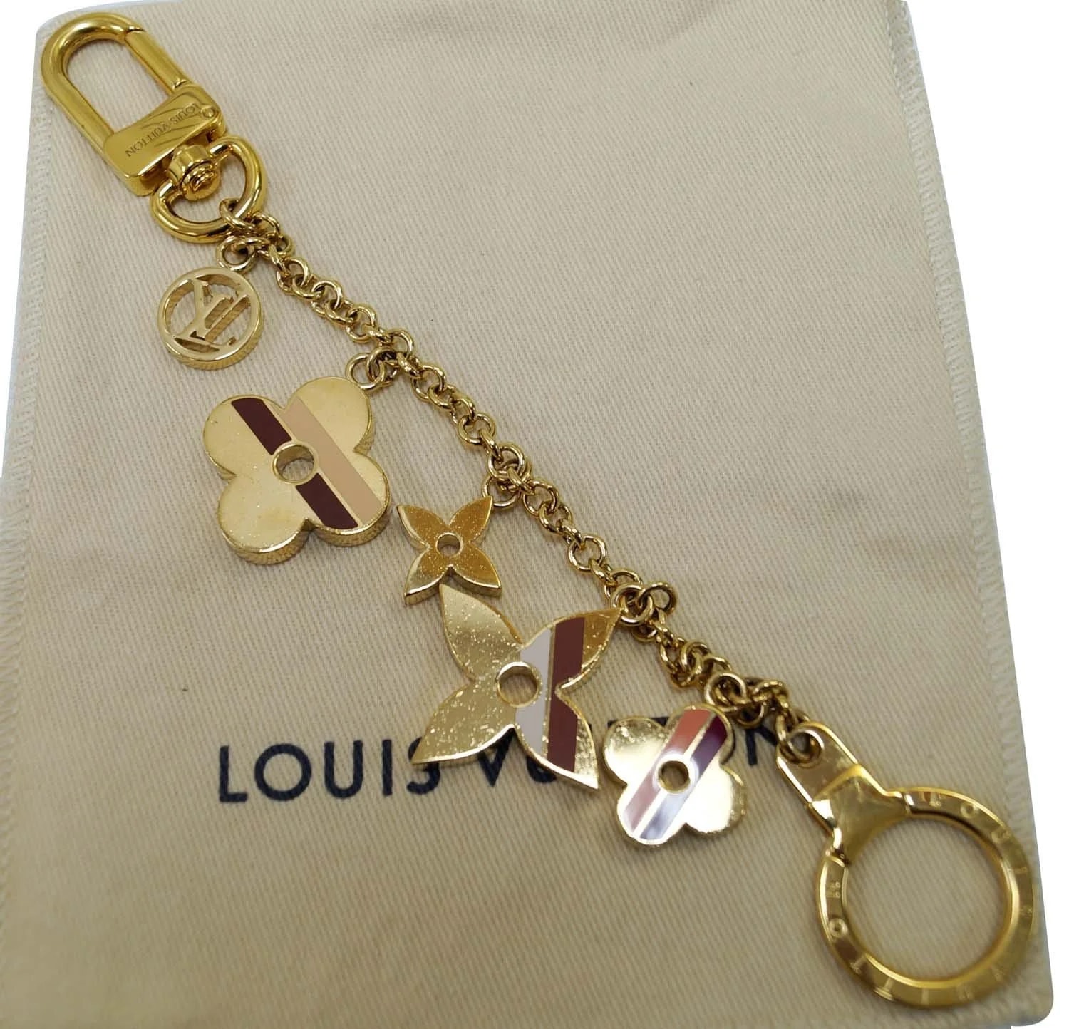 Louis Vuitton Flower Stripes Bag Charm 4