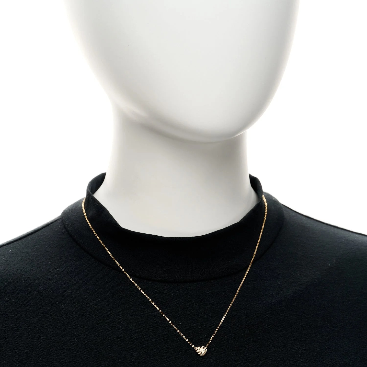 18K Yellow Gold Cable Heart 2