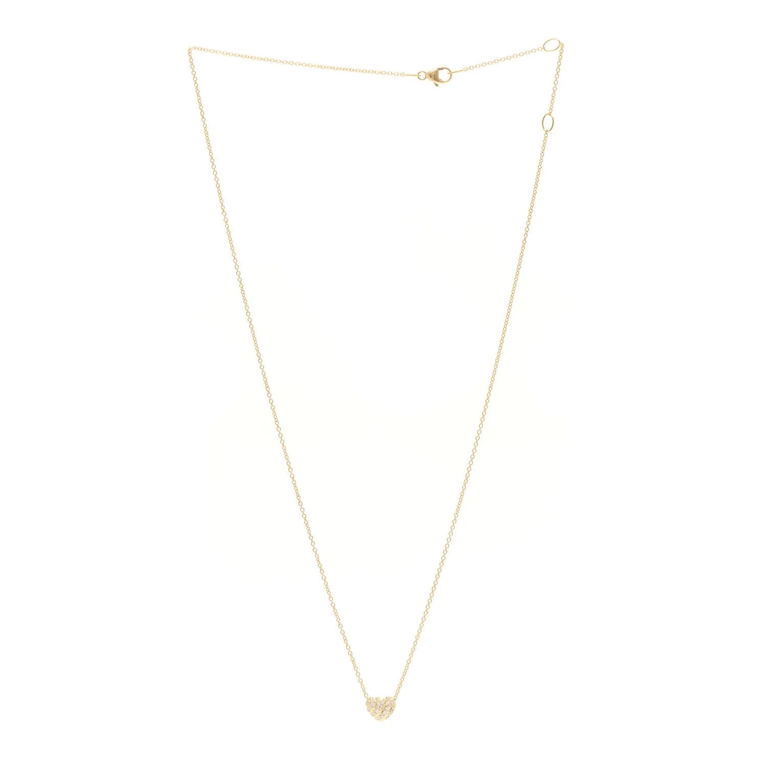 18K Yellow Gold Cable Heart 3