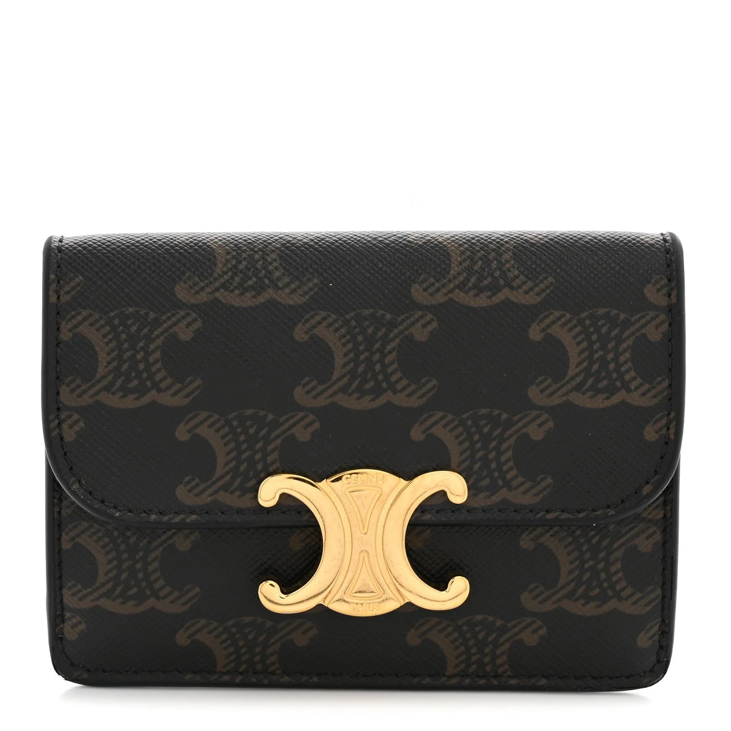 Celine — Triomphe Flap Card Holder — Accessory — resale