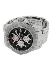 Breitling Super Avenger 2 A13371 49mm Black Dial Stainless Steel Box #T216 2