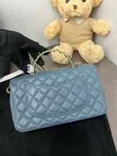 Chanel 23K Classic Flap CF 23 Haze Top Handle HW Chip 3
