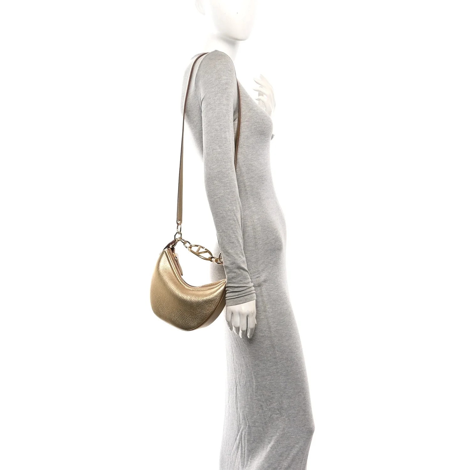 Metallic Mini Vlogo Moon Hobo 2