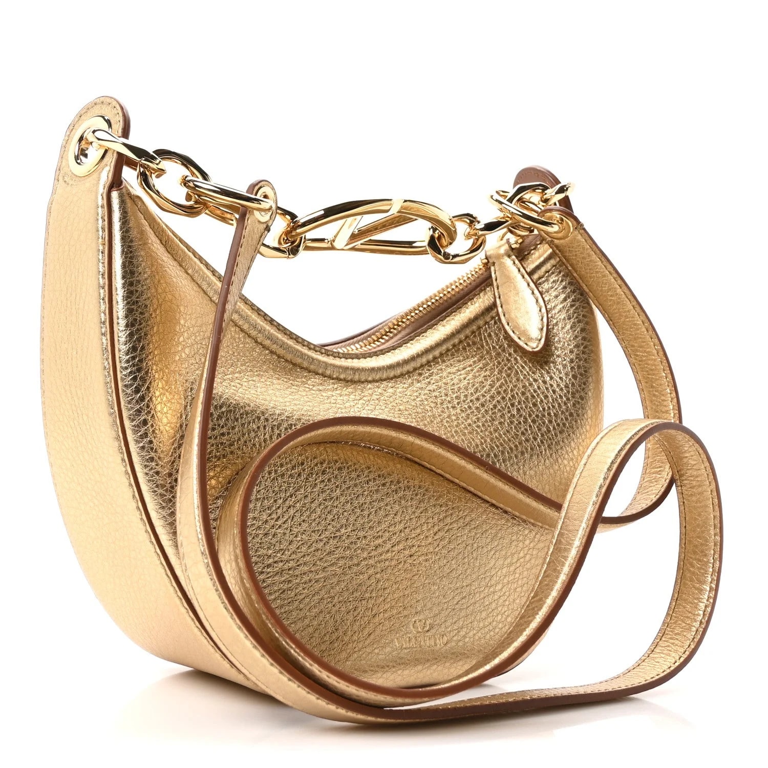Metallic Mini Vlogo Moon Hobo 3
