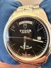 Tudor Glamour 56000 Automatic Day Date Black Dial 3