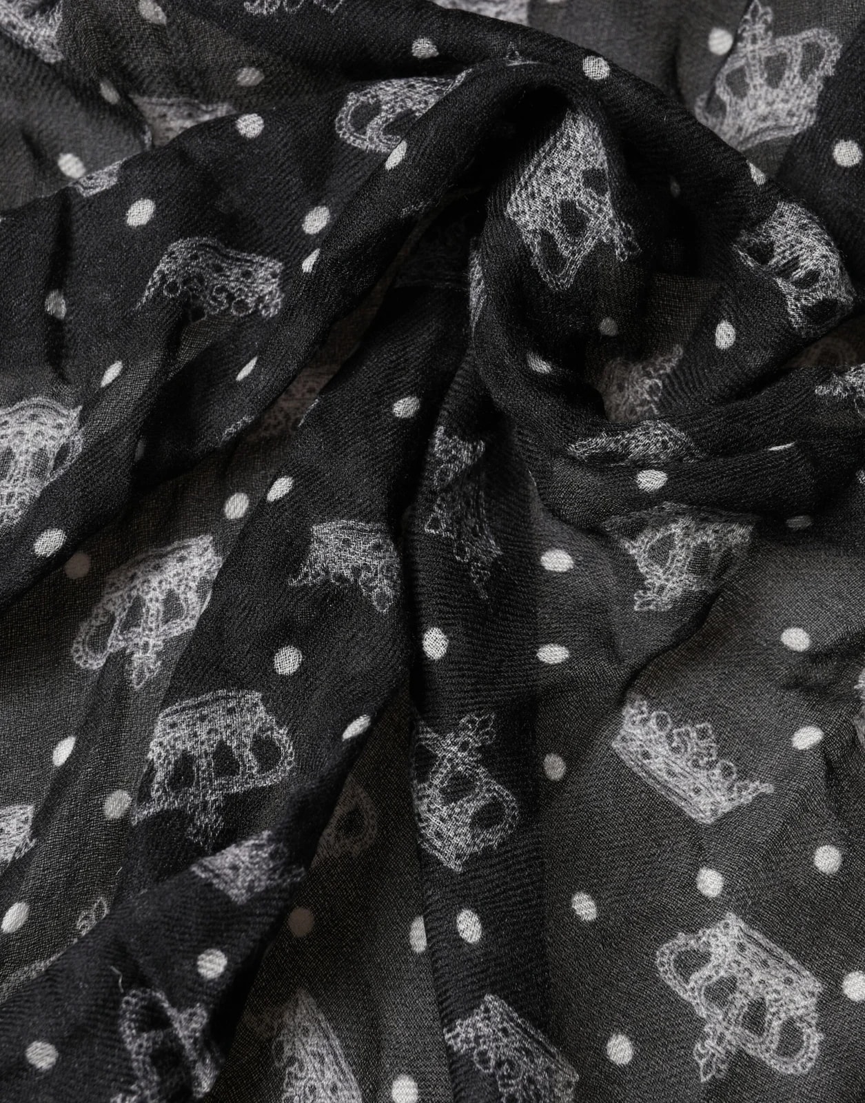 Dolce & Gabbana Crown Print Fringe Neck Wrap 180cm X 65cm Scarf 4