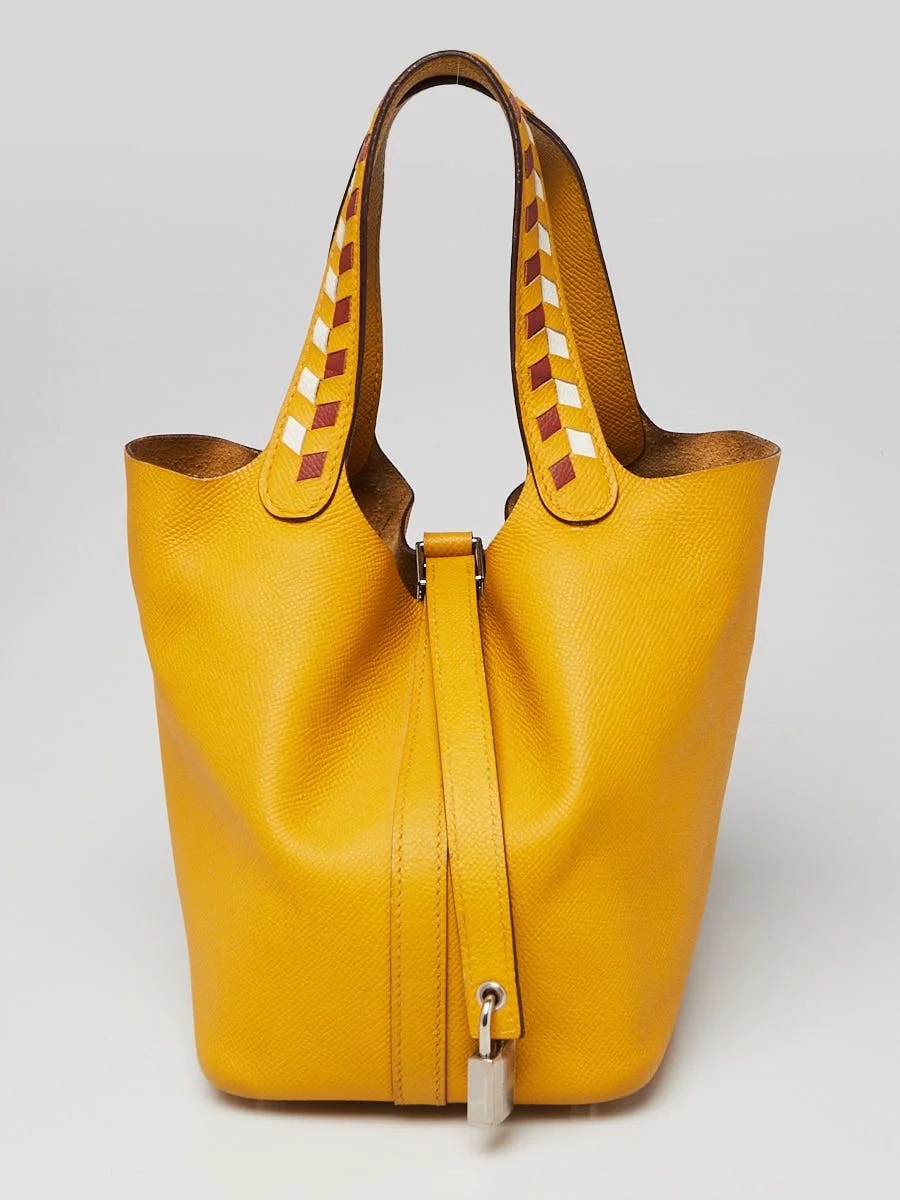 Hermès — Hermes Ambre/Brique/ Tressage de Picotin — Handbag — resale