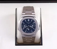 Patek Philippe — Patek Philippe Nautilus Perpetual Calendar Blue White Gold Box/Papers 5740/1G — Watch — resale