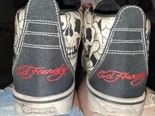 Ed Hardy X Heelys ’s Size 9 – Tattoo Skull Dragon – Limited Edition Roll 3