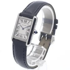 Cartier Tank Must SM WSTA0042 22mm SS/Leather Silver #C16624 2