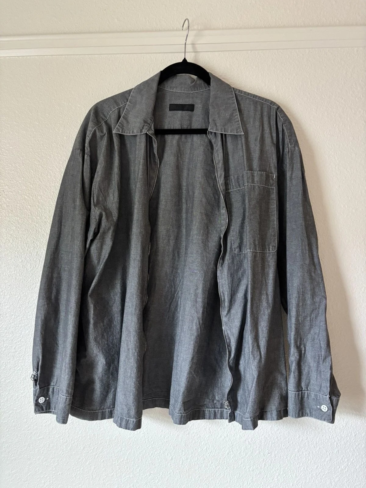 Prada — Prada Oversized Zip Up Shirt — streetwear — resale