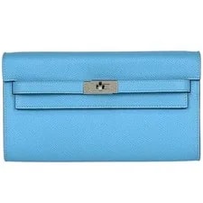 Hermès — Hermes Kelly Wallet 2-Way Celeste B #BS031 — Handbag — resale