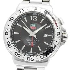 TAG Heuer Formula 1 WAC111A Alarm Date Quartz SS Black Auth 2