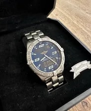 Breitling Aerospace E65062 Blue Dial 40mm Titanium Bracelet Box & Papers 3