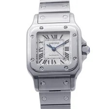 Cartier — Cartier Santos Garbe SM 35 Mm 24 Mm Stainless Steel Silver Dial W20054D6 — Watch — resale