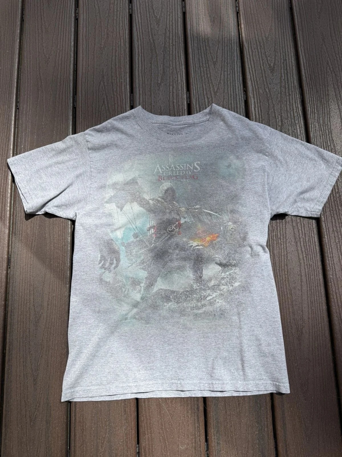 Creed — Faded Assassin's Creed IV Flag T-Shirt — streetwear — resale