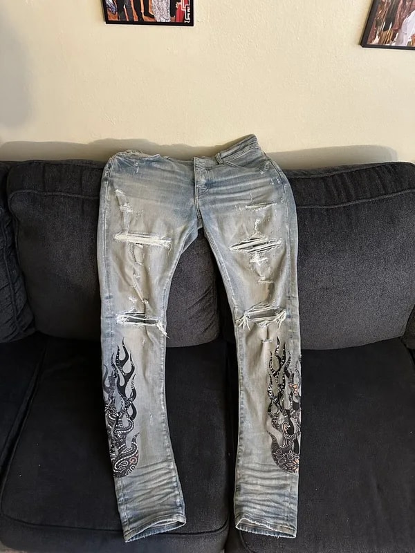 Amiri — Amiri Bandana Jeans — Clothing — resale