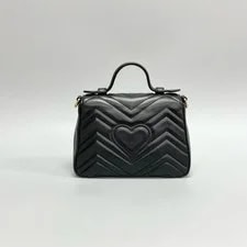 Gucci GG Marmont Chevron Top Handle Chain Crossbody 2