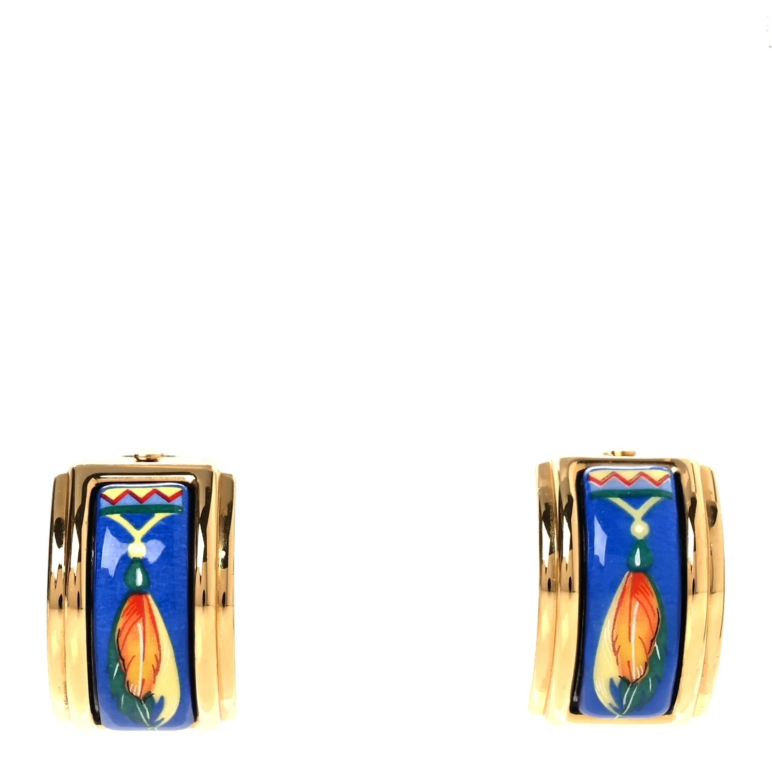 Hermès — Printed Enamel Clip on — Jewelry — resale