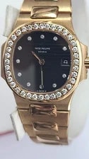 Patek Philippe Nautilus 4700/003 18K Gold Black Dia Dial Diamond Bezel 2