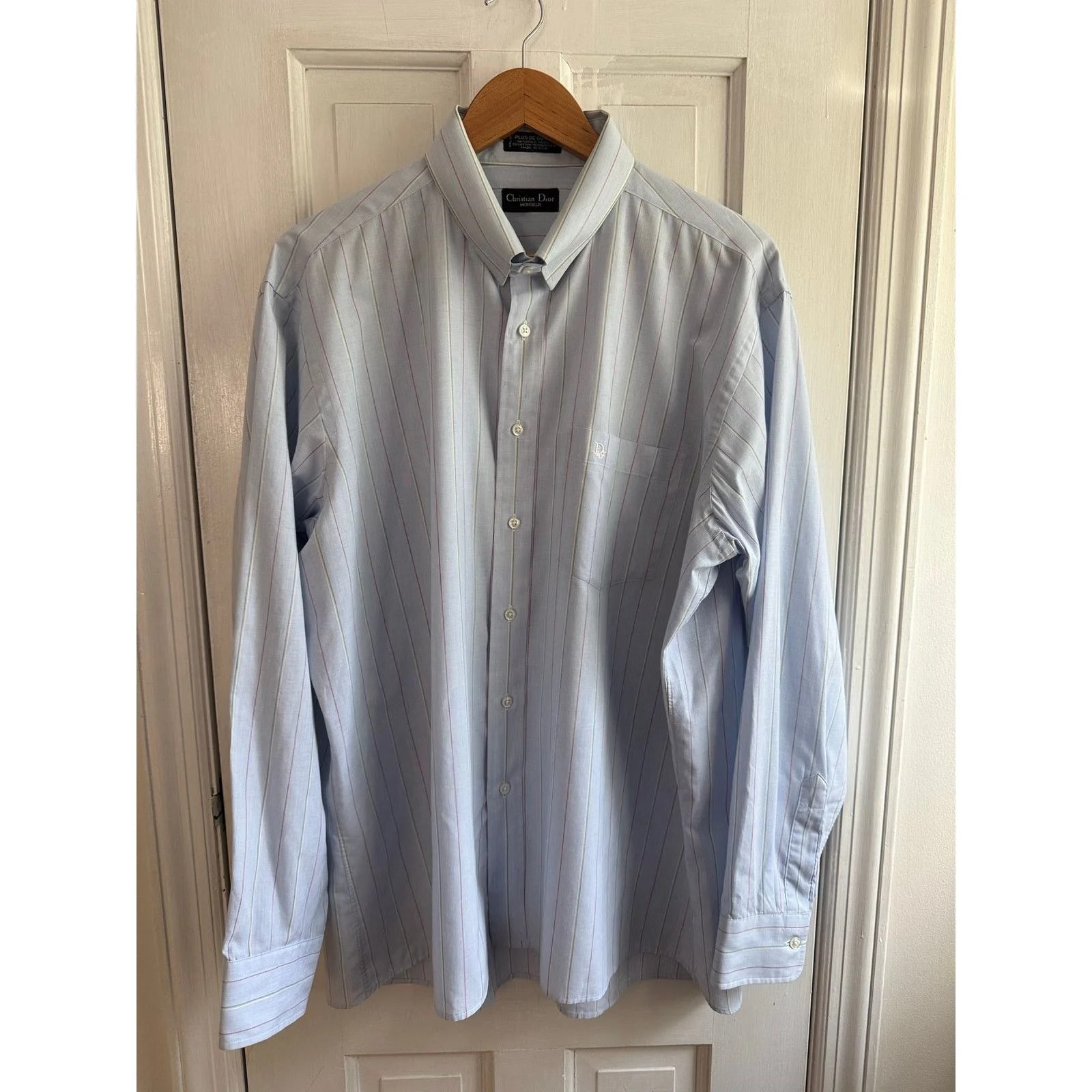 Christian Strip Button Down Large Monsieur — streetwear — resale