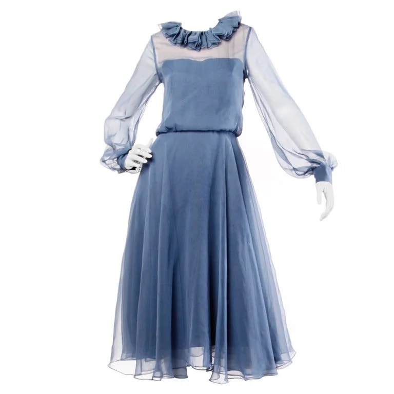Richilene — Richilene for Elizabeth Arden 1970s Sheer Midi Dress — Clothing — resale