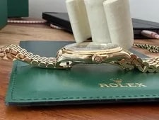 Rolex Perpetual 1908 Gold Automatic Black Dial Box Papers 2
