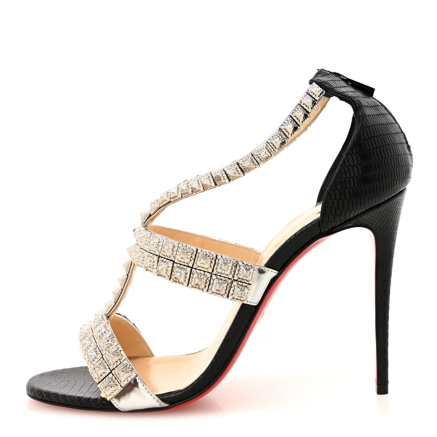 Christian Louboutin — Embossed Diwali 100 Studded 39 — Designer Shoe — resale