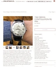 Omega — 1962 Omega Constellation Pie Pan — Watch — resale