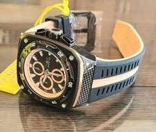 Invicta Speedway Quartz Chronograph 46mm Black Rose Gold Silicone 3