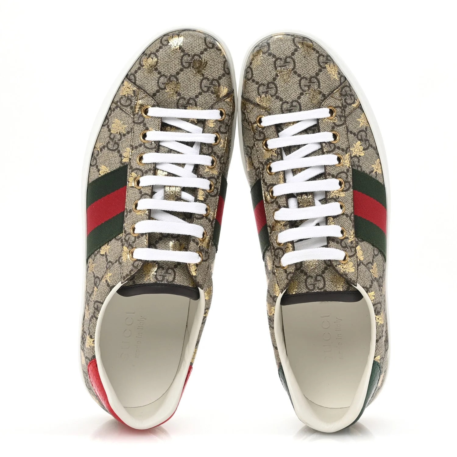Monogram Bees Ayers Web Ace Sneakers 10 Oro 2