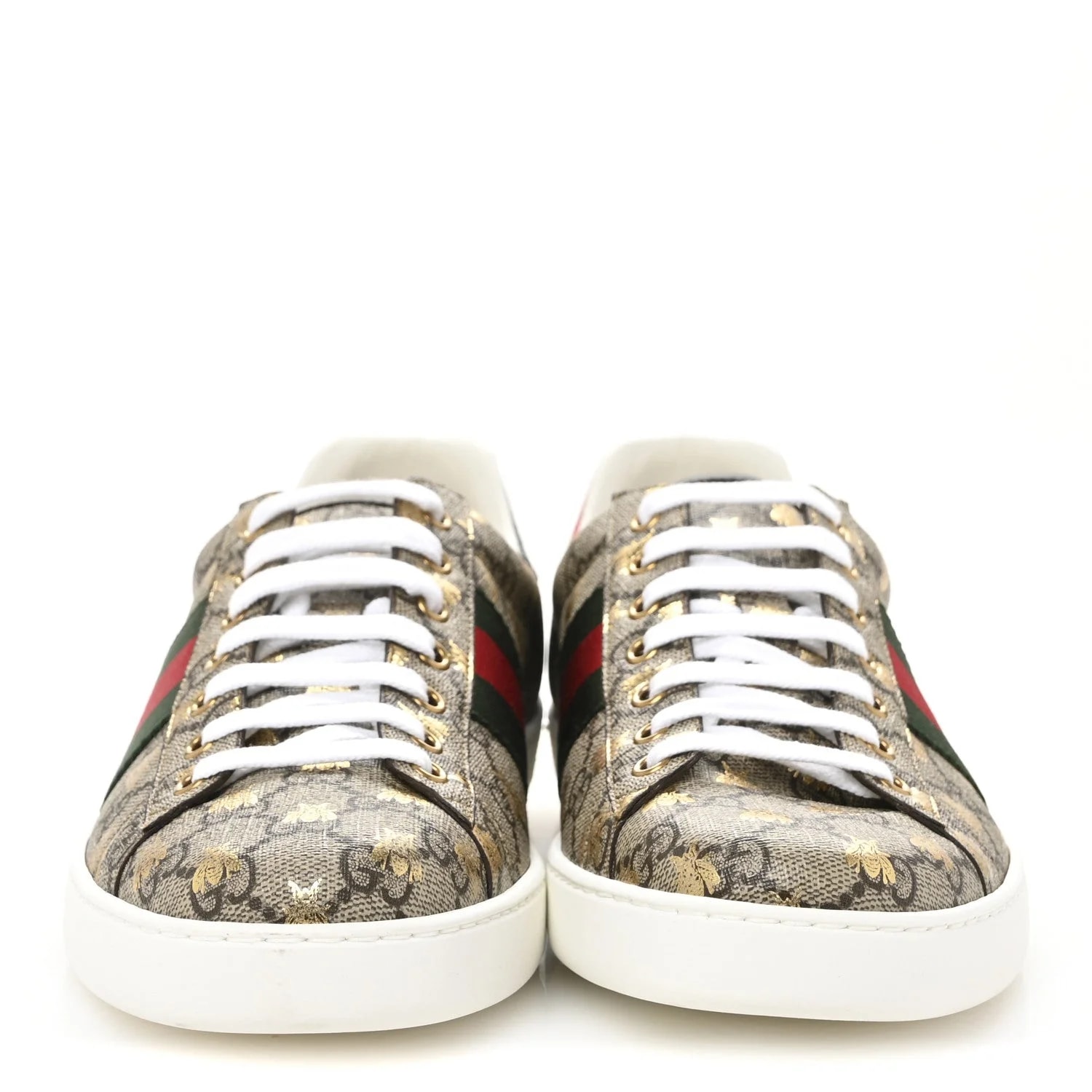Monogram Bees Ayers Web Ace Sneakers 10 Oro 3