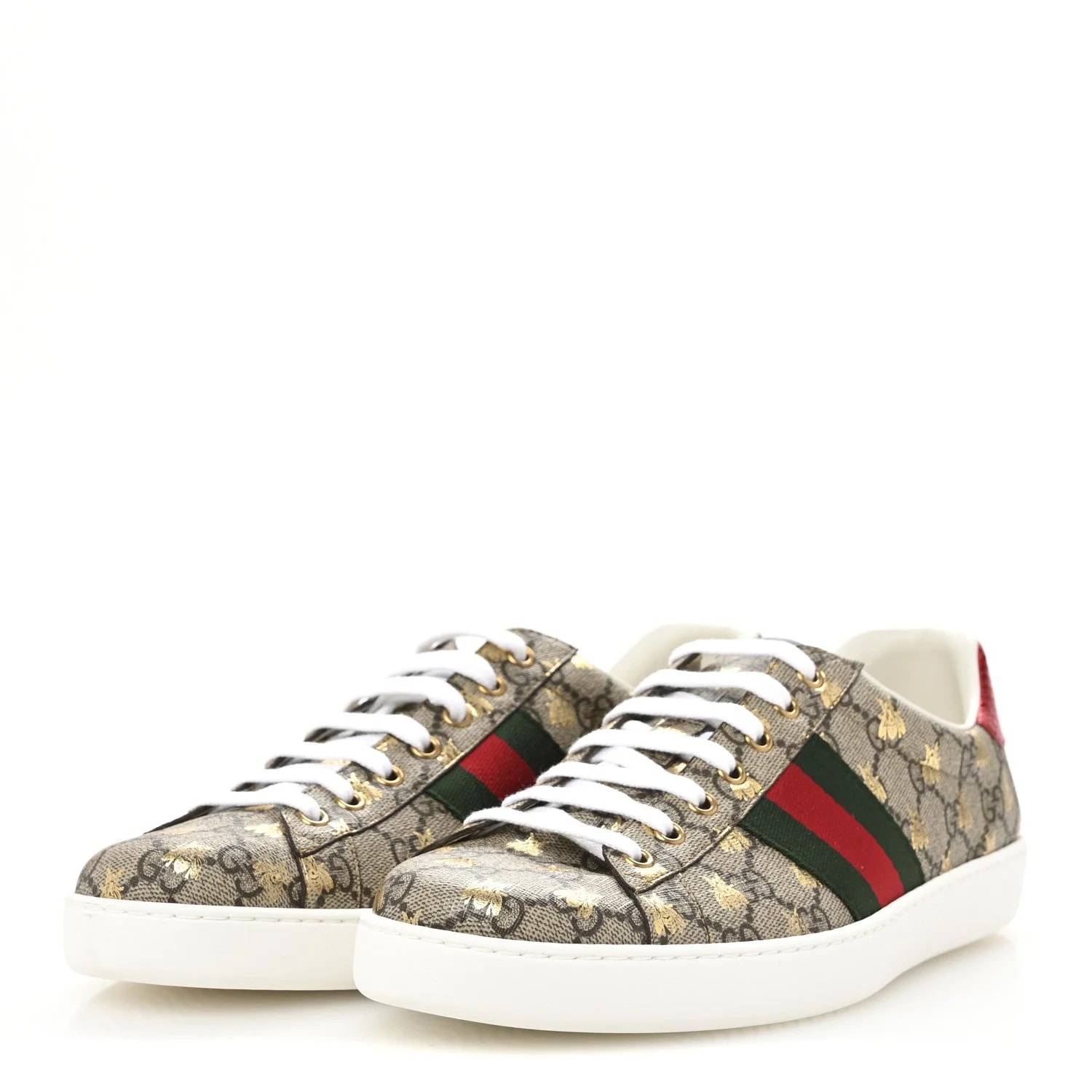 Monogram Bees Ayers Web Ace Sneakers 10 Oro 4