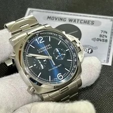 Panerai Luminor Blue Sunburst Bracelet Chronograph PAM 1110 Dial Complete Set 2