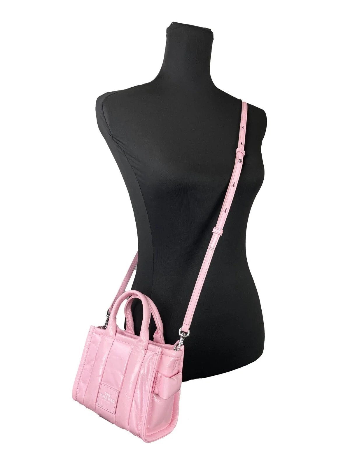 Marc Jacobs the Shiny Crinkle Micro Tote Crossbody 4