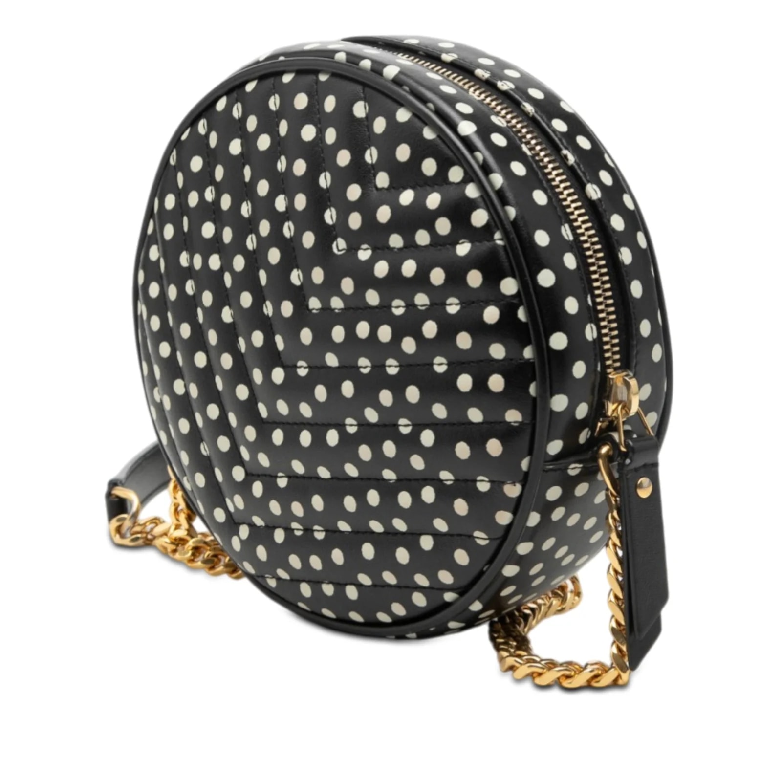 Chevron Polka Dot Round Vinyle Camera 2
