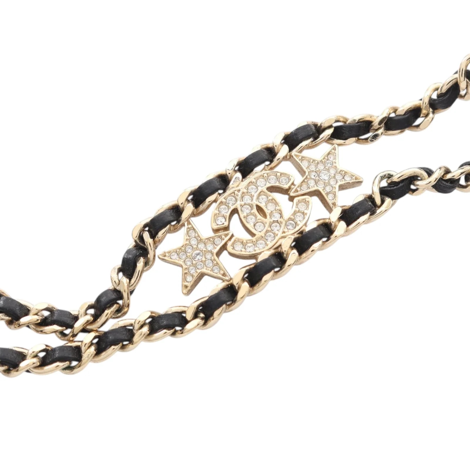 Woven CC Rhinestone Star Choker 3