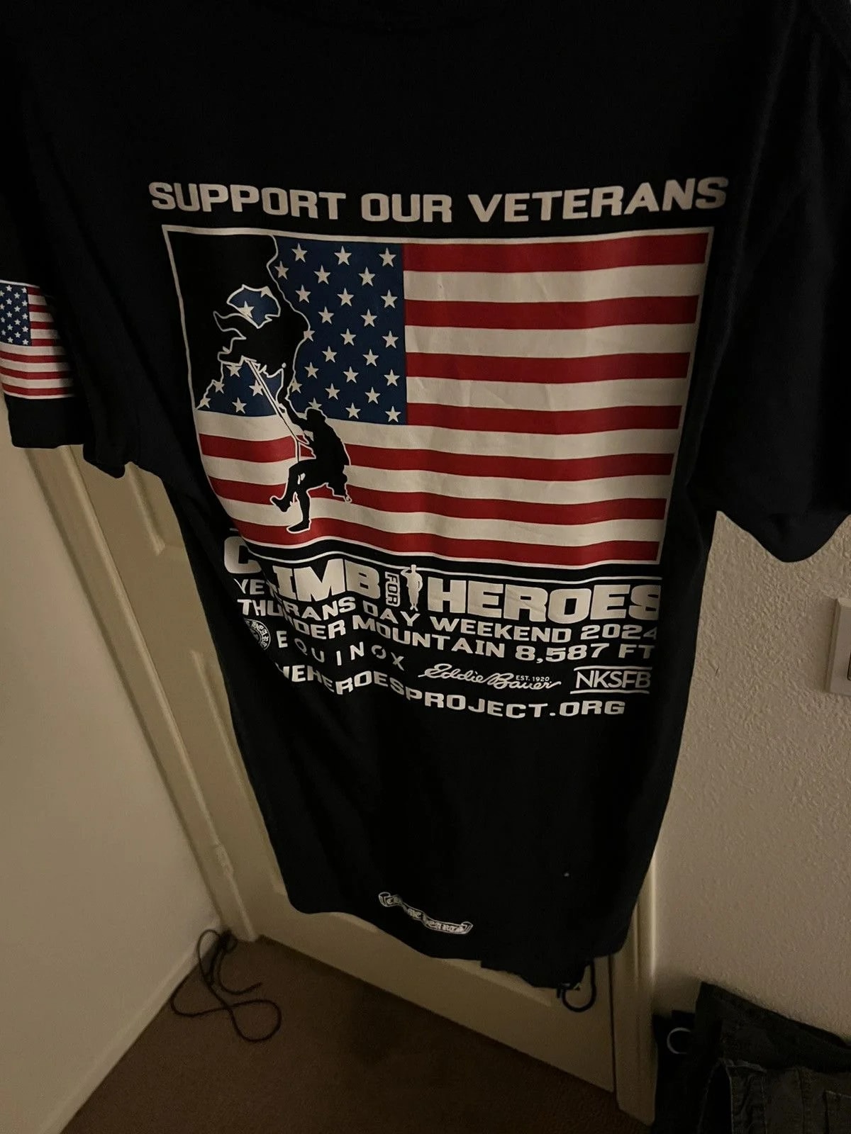 Chrome Hearts — Hearts Climb for Heroes Veterans 2024 T Shirt — streetwear — resale