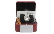 Cartier Santos de Medium Steel WSSA0029 Silver Dial 35.1MM 2