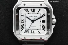 Cartier Santos de Medium Steel WSSA0029 Silver Dial 35.1MM 3
