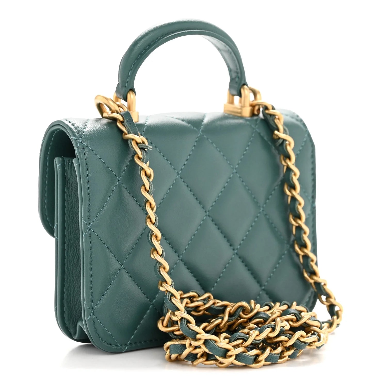 Top Handle Flap Coin With Chain 3