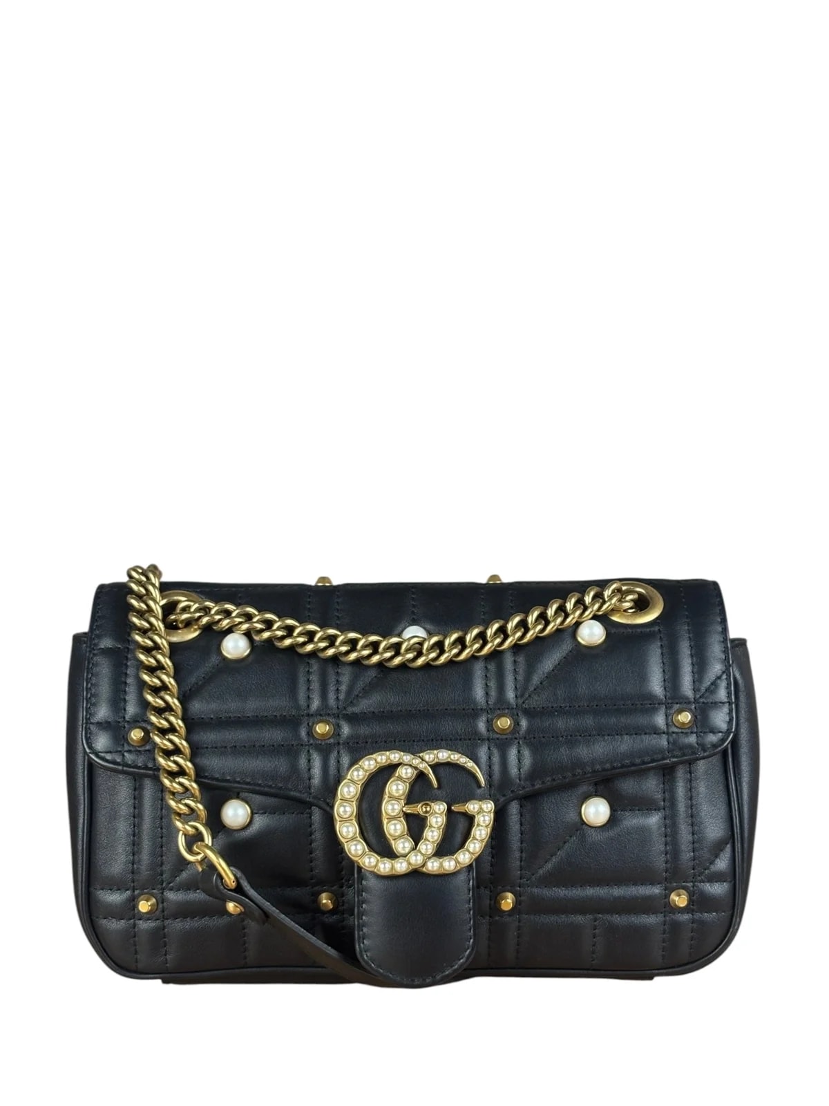 Gucci — Gucci Pearly GG Marmont Flap — Handbag — resale